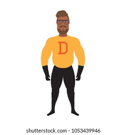 Male superhero cartoon character