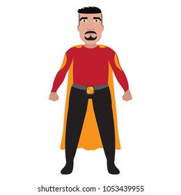 Male superhero cartoon character