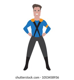 Male superhero cartoon character