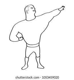 Male superhero cartoon character sketch