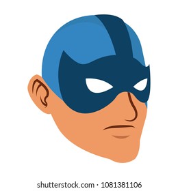 Male superhero face