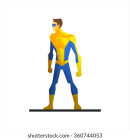 Male Superhero Wearing a Mask Vector Illustration