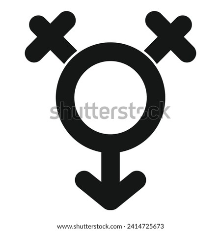 Male surgery poster icon simple vector. Gender identity. Hetero trans