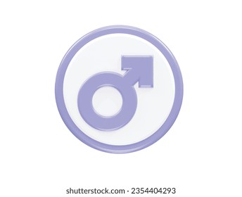 Ilustración de elemento 3d del símbolo masculino