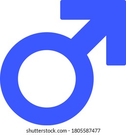 Male Symbol flat vector icon. An isolated icon on a white background.