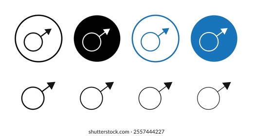 Male Symbol icon logo sign set vector outline