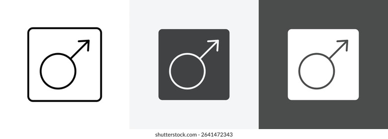 Male Symbol icon set vector art