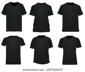 Male t shirt set. vector