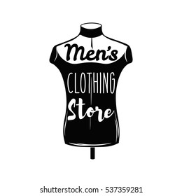 Male tailors dummy, mannequin. Men Clothing Store. Vector illustration Isolated On White Background