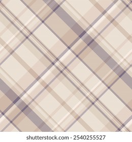 Verificação de tecido tartan masculino, vetor têxtil conceitual sem emenda. Natal padrão de fundo textura xadrez em luz e linho cores paleta.
