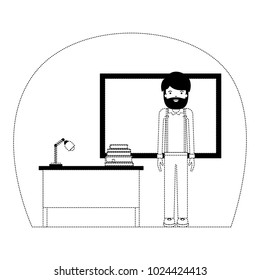 male teacher in classroom