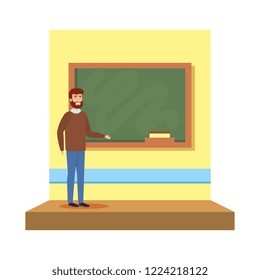 male teacher in the classroom