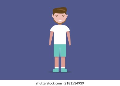 Male Teenager Cartoon Charachter Designe