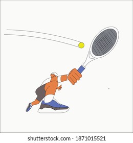 male tennis player with backhand stroke