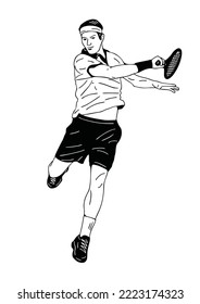 Tennisspieler
handgezeichnete Kunstillustration