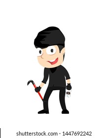 male thief vector illustration design