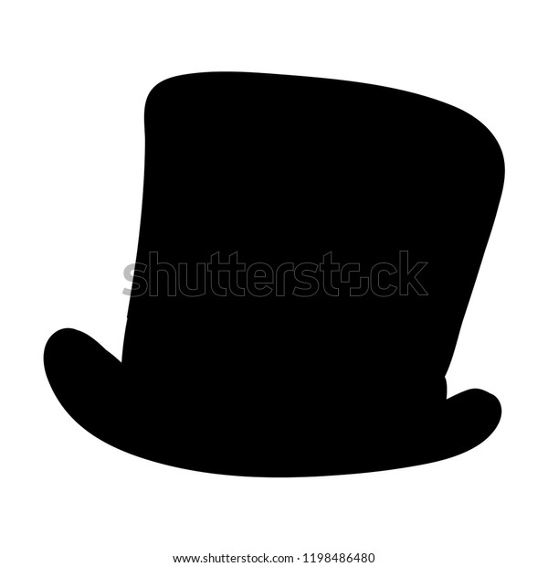 turnering Køre ud Email Male Top Hat Black Silhouette Stock-vektor (royaltyfri) 1198486480