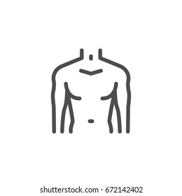 Male Torso Line Icon