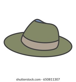 male tourist hat icon