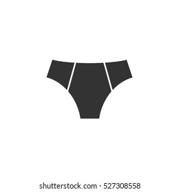 Male underpants icon flat. Illustration isolated vector sign symbol