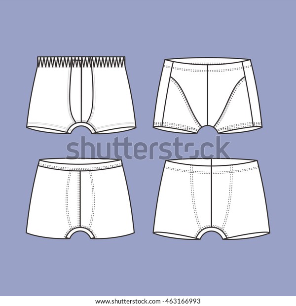 Male Underwear Panties Drawn Vector Stock Vector Royalty Free 463166993 