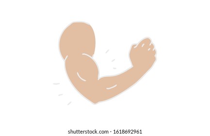 Male upper arm making bicep