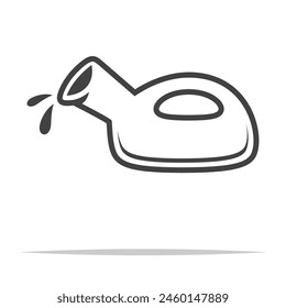 Male urinal pot container icon transparent vector isolated