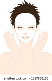 male use face mask for beauty