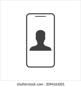 Male user account or user profile flat vector icon for apps and websites