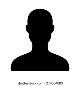Male user account or user profile flat vector icon for apps and websites