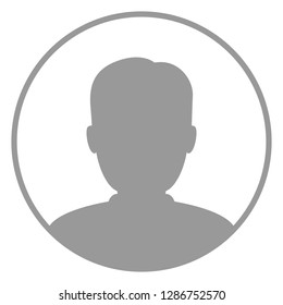 Male user avatar. Vector icon.