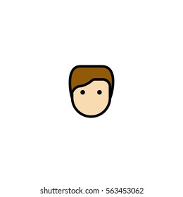 Male user flat icon