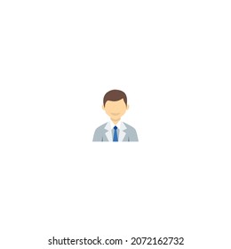 male user flat icon vector, Web interface icon 