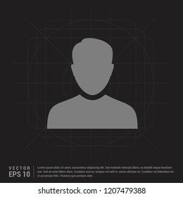 Male User Icon - Black Creative Background - Free vector icon