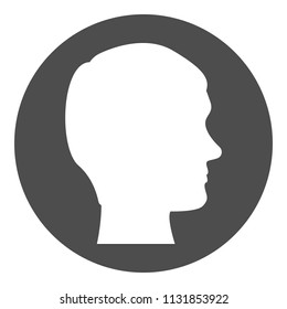 Male user icon. Vector.