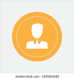 Male user icon for your website or mobile application.