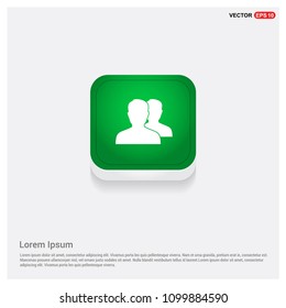 Male User IconGreen Web Button