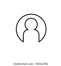 male user icon.line vector