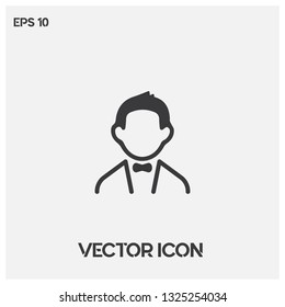 Male user profile icon vector illustration. Ui/Ux. Premium quality.
