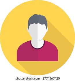 icono de color plano del vector masculino