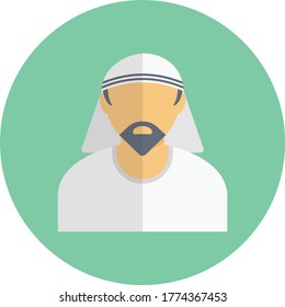 male vector flat color icon 