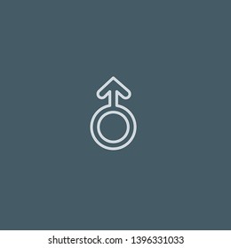 Male vector icon. Male concept stroke symbol design. Thin graphic elements vector illustration, outline pattern for your web site design, logo, UI. EPS 10.