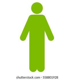 Male vector icon. Flat eco green symbol. Pictogram is isolated on a white background. Designed for web and software interfaces.