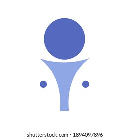 Männliches Vektorsymbol. Einfaches Flachsymbol. Illustrationen, die für Themen wie Service, Technik, Werbung geeignet sind