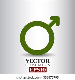 Icono o símbolo del vector masculino