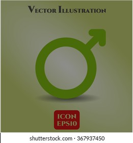Icono o símbolo del vector masculino