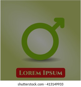 Male vector icon or symbol
