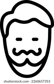 male Vector illustration on a transparent background. Premium quality symmbols. Thin line vector icons for concept and graphic design. 
