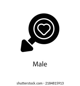 Male vector Solid Icon Design illustration on White background. EPS 10 File 
