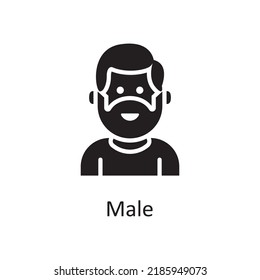 Male vector solid Icon Design illustration. Miscellaneous Symbol on White background EPS 10 File